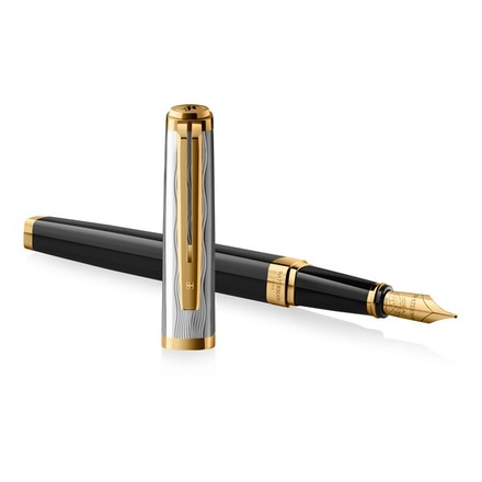 Papírenské zboží - Waterman Exception Reflections of Paris SE DLX Black GT plnicí pero hrot M