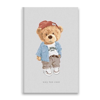 Papírenské zboží - Záznamní kniha Shkolyaryk Teddy Bear A6, čtverečkovaná, 80 listů
