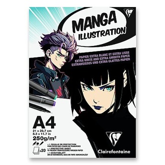 Papírenské zboží - Blok Clairefontaine Manga Illustration A4