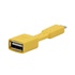 Papírenské zboží - USB redukcia (2.0), USB A F - microUSB M, 0.15m, OTG, žltá