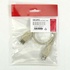 Papírenské zboží - USB kábel (2.0), USB A M - USB A F, 0.3m, čierny/biely, Logo