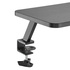 Papírenské zboží - Podstavec pod monitor, připevniteľný ku stolu, čierny, oceľ, drevotrieska, 20 kg nosnosť, Powerton, ergo