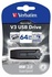 Papírenské zboží - USB flash disk V3, čierna-sivá, 64GB, USB 3.0, 60/12MB/sec, VERBATIM