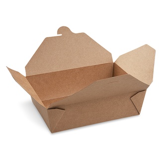 Papírenské zboží - Food box (PAP/PE) nepromastitelný kraft `L` 195 x 140 x 65 mm 1800ml [50 ks]