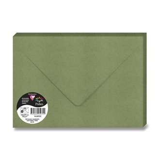 Papírenské zboží - Barevná obálka Clairefontaine C5, 20 ks tm. zelená, 