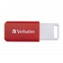 Papírenské zboží - Verbatim USB flash disk, 2.0, 16GB, DataBar, červený, 49453, na archiváciu dát