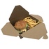 Papírenské zboží - Food box (PAP/PE) nepremastiteľný kraft `L` 195 x 138 mm 2500ml [40 ks]