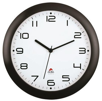Papírenské zboží - Nástěnné hodiny "Hornew", 30 cm, ALBA, černé