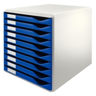 Papírenské zboží - Zásuvkový box Leitz 10 zásuvek, Modrá
