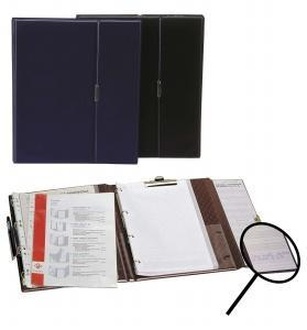 Papírenské zboží - Konferenční desky, A4, koženka, PANTAPLAST "Optimus", tmavě červené