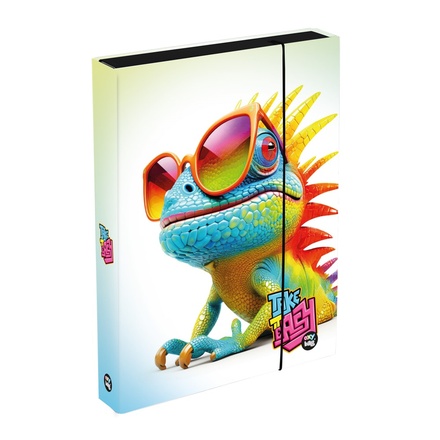 Papírenské zboží - Box na sešity A4 Jumbo Chameleon