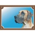 Papírenské zboží - Farebná ceduľka Pozor pes, Doga nemecká