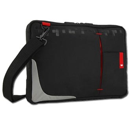 Papírenské zboží - Taška na tablet 10,2&quot;, černá s červenými prvky z nylonu, NT008 typ Crown