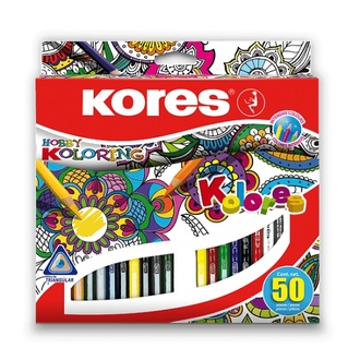 Papírenské zboží - Pastelky Kores Kolores Mandalas 50 barev