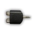Papírenské zboží - Audio Redukcia, Jack (3,5mm) M-Cinch 2x F, 0, stereo, čierna, Logo