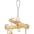 Papírenské zboží - Závesný prírodný kolotoč, hračka pre papagáje, bambus/ratan/drevo, 31 cm