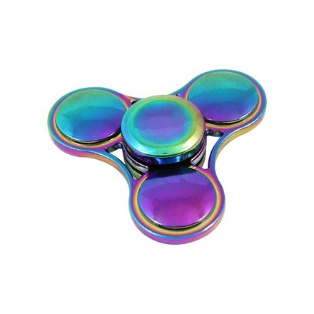 Papírenské zboží - Rainbow Fidget Spinner - 6,0 cm, mosazný kov