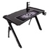 Papírenské zboží - ULTRADESK Herný stôl INVADER - BLACK, 120x64 cm, 75 cm, podsvietený, s XL podložkou pod myš, držiak slúchadiel aj nápojov