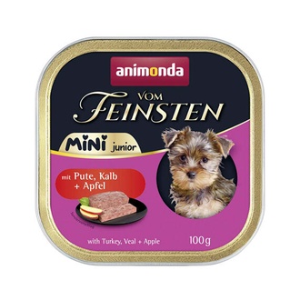Papírenské zboží - ANIMONDA paštika Vom Feinsten MINI Junior - krůta, telecí, jablko  pro psy 100 g
