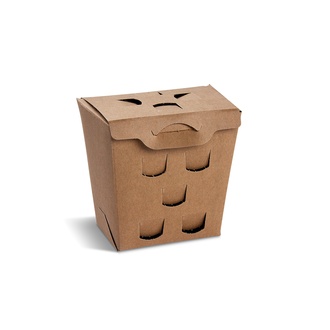 Papírenské zboží - Box na hranolky (PAP - FSC Mix) nepromastitelný kraft `150 g` [50 ks]
