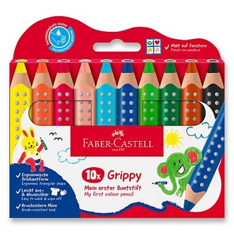 Papírenské zboží - Pastelka Faber-Castell Grippy - 10 barev