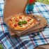 Papírenské zboží - Krabica na pizzu (mikrovlnitá lepenka) kraft 33 x 33 x 4 cm [100 ks]