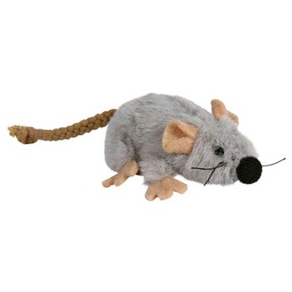 Papírenské zboží - Plyšová myška šedá s catnipem 7 cm 