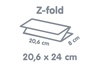Papírenské zboží - Papierový uterák skladaný Z, 2vrstvý biely 20,6 x 24 cm [3750 ks]