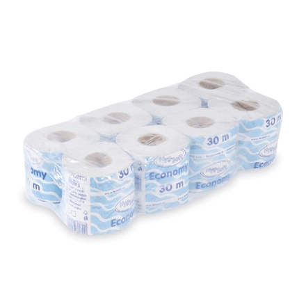 Papírenské zboží - Toaletní papír 1-vrstvý, průměr 10 cm, 30 m, natural [8 ks]