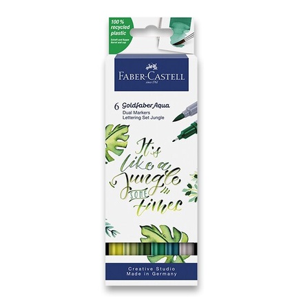 Papírenské zboží - Popisovač Faber-Castell Goldfaber Aqua Dual Marker Lettering Jungle sada, 6 barev