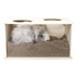 Papírenské zboží - Box na norovanie pre králiky, 58 x 30 x 38 cm, drevo/akryl