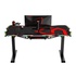Papírenské zboží - ULTRADESK Herný stôl FORCE - červený, 166x70 cm, 76.5 cm, s XXL podložkou pod myš, držiak slúchadiel aj nápojov, RGB podsvietenie