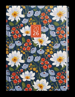 Papírenské zboží - Týdenní diář - Prokop - Lamino - B6 - Květiny