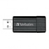 Papírenské zboží - Verbatim USB flash disk, USB 2.0, 32GB, PinStripe, Store N Go, čierny, 49064, USB A, s výsuvným konektorom