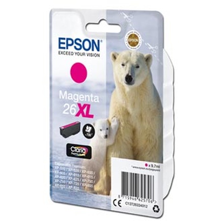 Papírenské zboží - Epson originální ink C13T26334012, T263340, 26XL, magenta, 9,7ml, Epson Expression Premiu