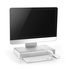 Papírenské zboží - Podstavec pod monitor, minimalistický, strieborný, hliník, 10 kg nosnosť, Powerton, ergo, apple styl