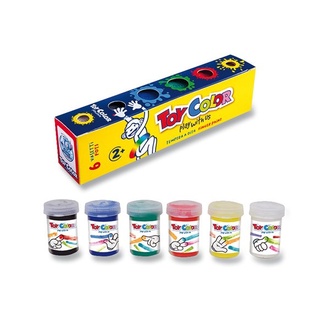 Papírenské zboží - Prstové barvy Toy Color 6 barev, 25 ml