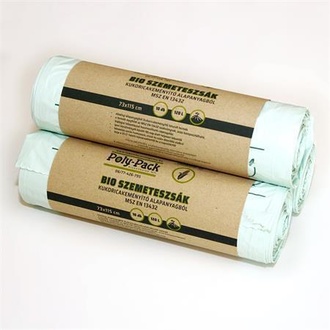 Papírenské zboží - Pytle na odpadky, biologicky rozložitelné, 80x125 cm, 135 l, 10 ks