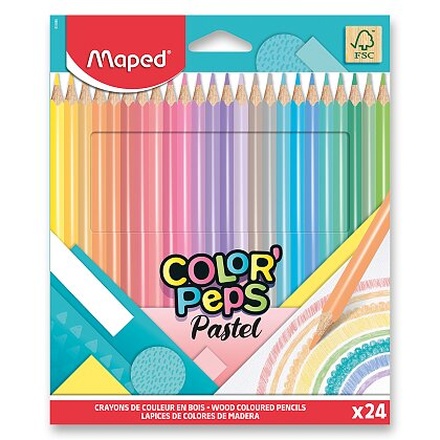 Papírenské zboží - Pastelky Maped Color'Peps Pastel - 24 ks