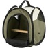 Papírenské zboží - Transportná taška s bidielkom pre vtáky tmavo 27x32x27 cm olivová