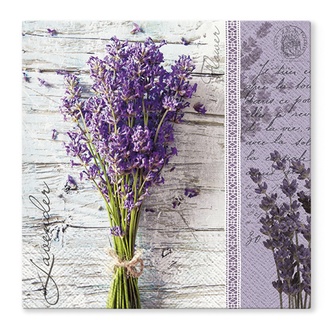 Papírenské zboží - Ubrousky TaT 33x33cm Lavender Bouquet