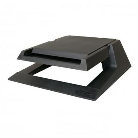 Papírenské zboží - Podstavec pod monitor, se zásuvkou na kancelářské potřeby, černý, plast, 23 kg nosnost, L