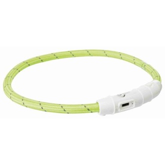 Papírenské zboží - Svítící kroužek USB na krk, zelená L-XL: 65 cm/ o 7 mm