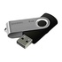 Papírenské zboží - Goodram USB flash disk, USB 2.0, 8GB, UTS2, čierny, UTS2-0080K0R11, USB A, s otočnou krytkou