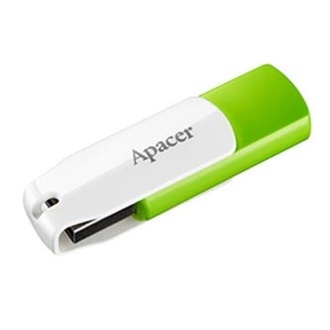 Papírenské zboží - Apacer USB flash disk, USB 2.0, 32GB, AH335, zelený, AP32GAH335G-1, USB A, s otočnou kryt