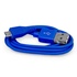 Papírenské zboží - Kábel USB (2.0), USB A M - USB micro M, 1m, modrý