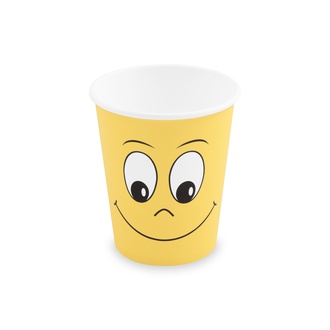 Papírenské zboží - Papírový kelímek, Smiling face, 280 ml, `M`, průměr 80 mm [50 ks]