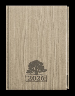 Papírenské zboží - Denní diář - Ctirad s výsekem - Wood - A5 - světle hnědá