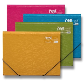 Papírenské zboží - Tříchlopňové desky s gumou FolderMate Nest