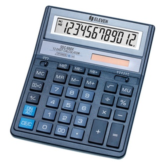 Papírenské zboží - Eleven kalkulačka SDC888XBL, modrá, stolní, dvanáctimístná